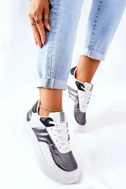 Damskie Sportowe Buty Memory Foam Big Star II274335 Białe