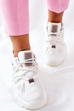 Damskie Sportowe Buty Memory Foam Big Star II274088 Białe