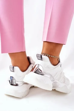 Damskie Sportowe Buty Memory Foam Big Star II274088 Białe