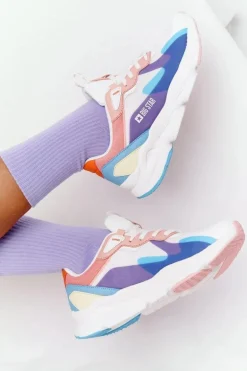 Damskie Sportowe Buty Memory Foam Big Star HH274809 Biało-Różowe