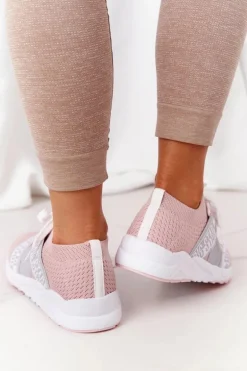 Damskie Sportowe Buty Memory Foam Big Star HH274353 Różowe