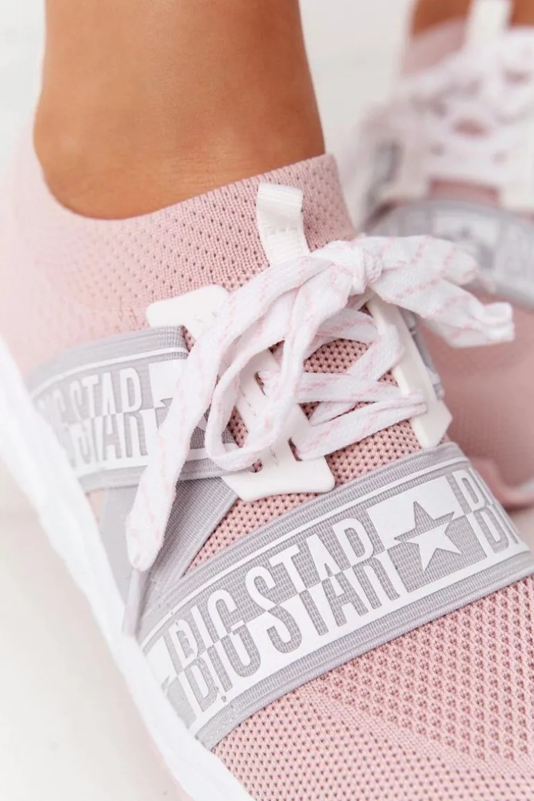 Damskie Sportowe Buty Memory Foam Big Star HH274353 Różowe