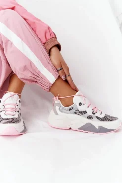 Damskie Sportowe Buty Memory Foam Big Star HH274326 Białe