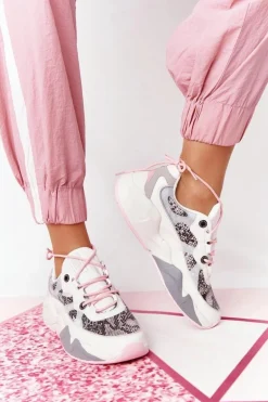 Damskie Sportowe Buty Memory Foam Big Star HH274326 Białe