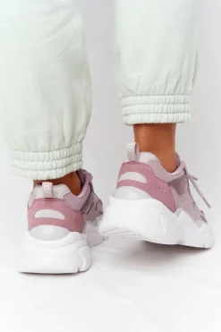 Damskie Sportowe Buty Memory Foam Big Star HH274258 Fioletowe