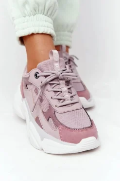 Damskie Sportowe Buty Memory Foam Big Star HH274258 Fioletowe