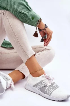 Damskie Sportowe Buty Memory Foam Big Star HH274355 Białe