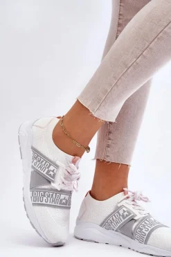 Damskie Sportowe Buty Memory Foam Big Star HH274355 Białe