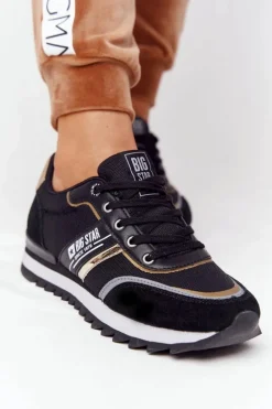 Damskie Sportowe Buty Memory Foam Big Star HH274272 Czarne