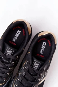 Damskie Sportowe Buty Memory Foam Big Star HH274272 Czarne