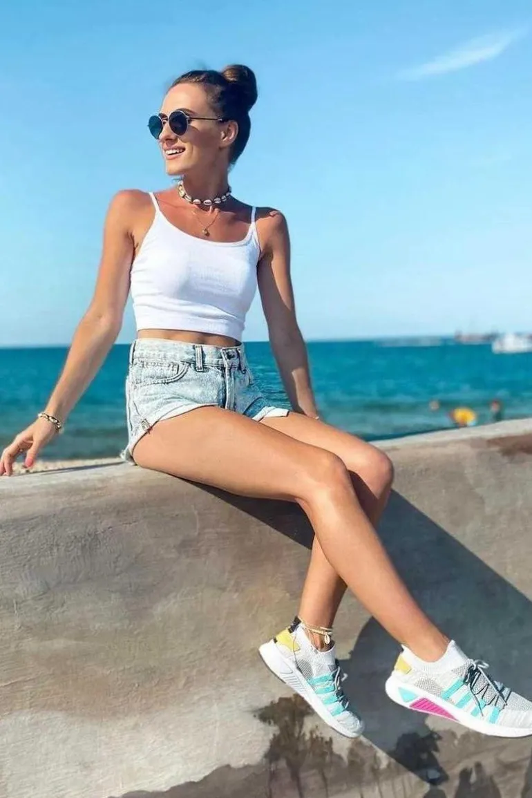 Damskie Sportowe Buty Memory Foam Big Star HH274531 Biało-Szare