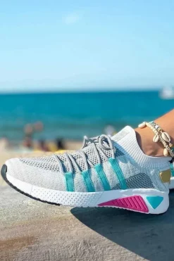 Damskie Sportowe Buty Memory Foam Big Star HH274531 Biało-Szare