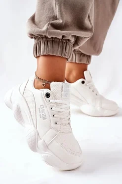 Damskie Sportowe Buty Memory Foam Big Star II274359 Białe