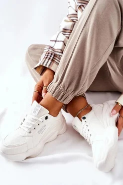 Damskie Sportowe Buty Memory Foam Big Star II274359 Białe