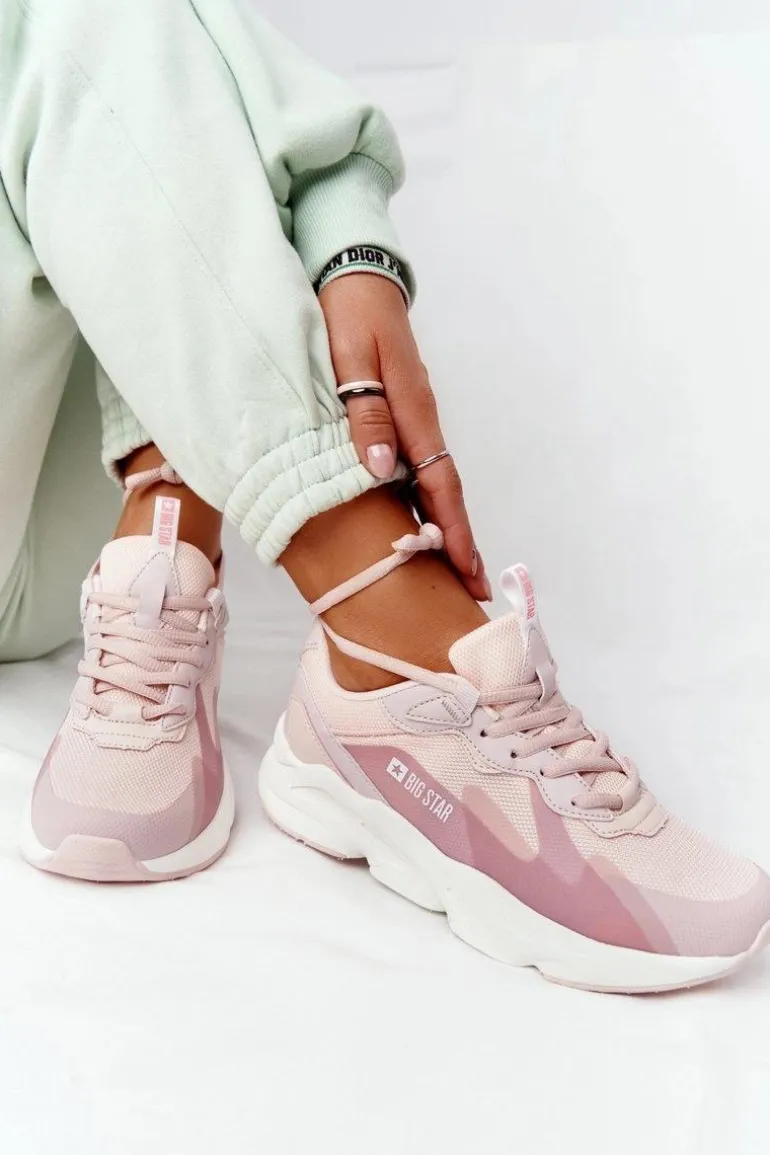 Damskie Sportowe Buty Memory Foam Big Star HH274811 Różowe