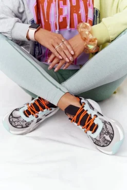 Damskie Sportowe Buty Memory Foam Big Star HH274324 Szaro-Zielone