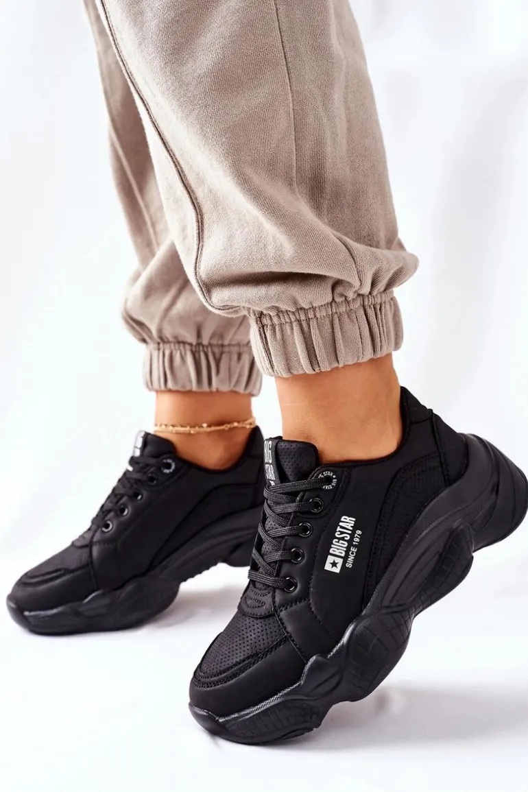 Damskie Sportowe Buty Memory Foam Big Star II274356 Czarne