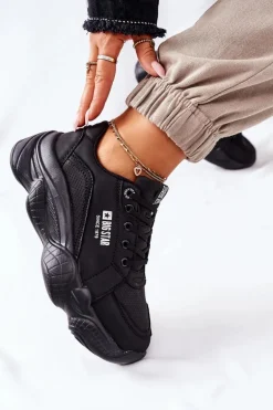 Damskie Sportowe Buty Memory Foam Big Star II274356 Czarne