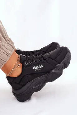 Damskie Sportowe Buty Memory Foam Big Star II274356 Czarne