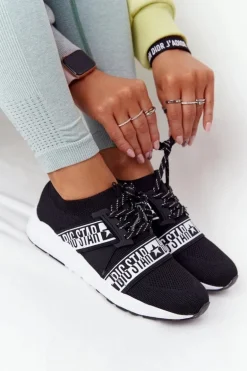 Damskie Sportowe Buty Memory Foam Big Star HH274359 Czarne