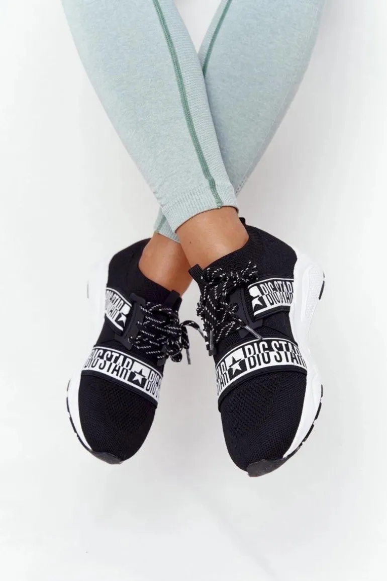 Damskie Sportowe Buty Memory Foam Big Star HH274359 Czarne