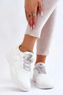 Damskie Sportowe Buty Memory Foam Big Star HH274296 Białe