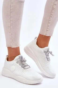 Damskie Sportowe Buty Memory Foam Big Star HH274296 Białe