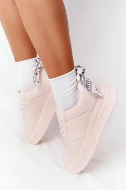 Damskie Sportowe Buty Na Platformie Różowe This Is Me