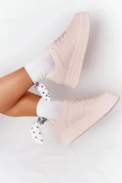 Damskie Sportowe Buty Na Platformie Różowe This Is Me