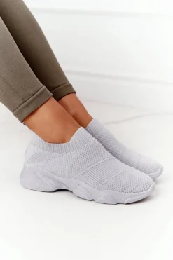 Damskie Sportowe Buty Slip-on Szare Yoga Class