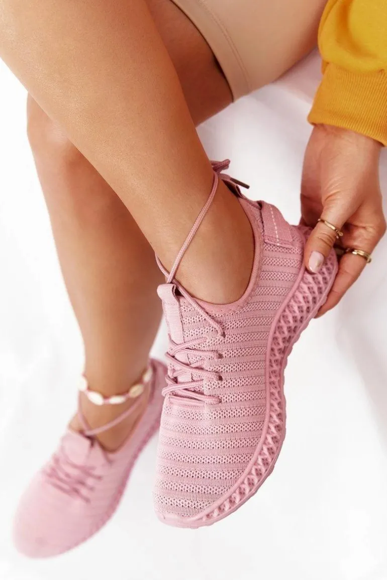 Damskie Sportowe Buty Slip-on Różowe Do It