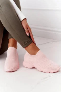Damskie Sportowe Buty Slip-on Różowe Yoga Class