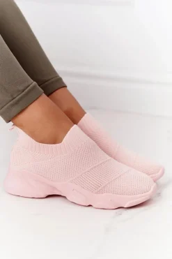 Damskie Sportowe Buty Slip-on Różowe Yoga Class