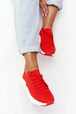 Damskie Sportowe Buty Slip-on Big Star DD274580 Czerwone