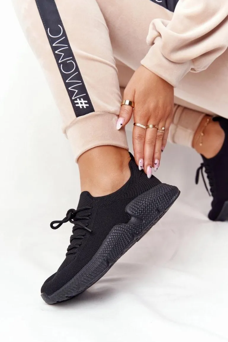 Damskie Sportowe Buty Slip-on Big Star DD274579 Czarne