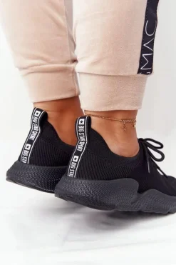 Damskie Sportowe Buty Slip-on Big Star DD274579 Czarne