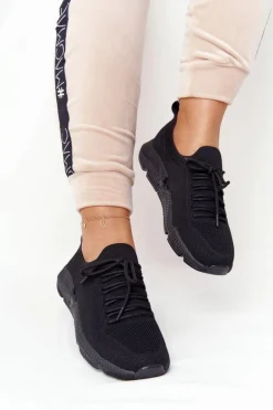 Damskie Sportowe Buty Slip-on Big Star DD274579 Czarne