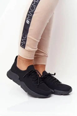 Damskie Sportowe Buty Slip-on Big Star DD274579 Czarne