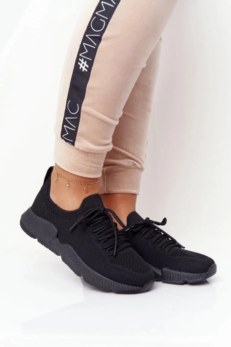 Damskie Sportowe Buty Slip-on Big Star DD274579 Czarne