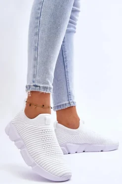 Damskie Sportowe Buty Slip-on Big Star DD274460 Białe