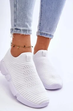 Damskie Sportowe Buty Slip-on Big Star DD274460 Białe