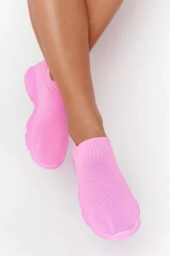 Damskie Sportowe Buty Slip-on Fuksja Yoga Class