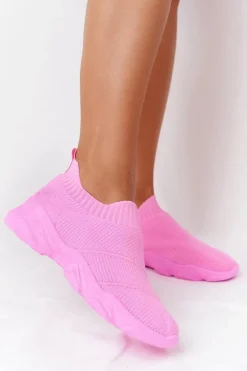 Damskie Sportowe Buty Slip-on Fuksja Yoga Class