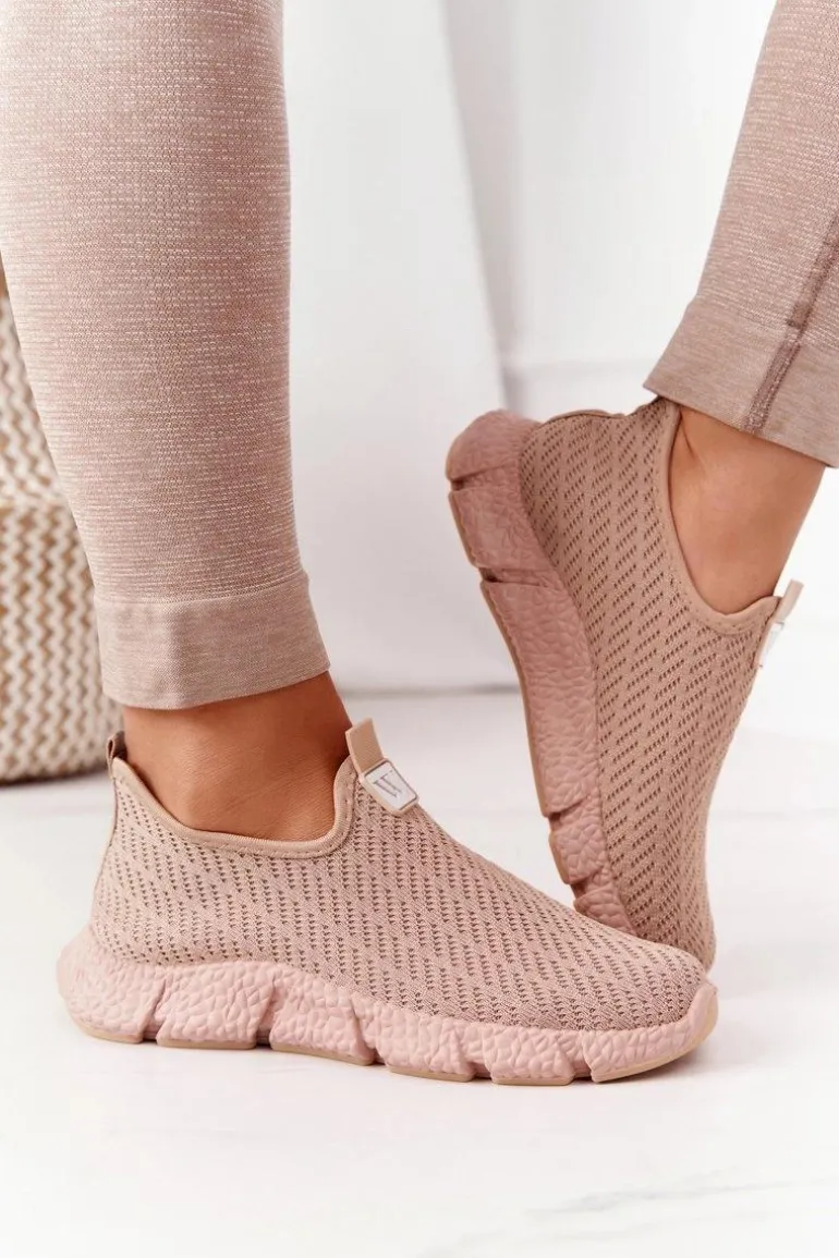 Damskie Sportowe Buty Slip-on Beżowe Marathon