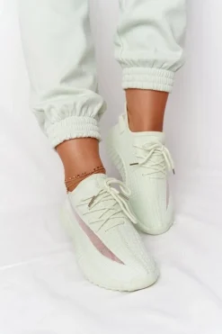 Damskie Sportowe Buty Sneakersy Jasnozielone Amazing
