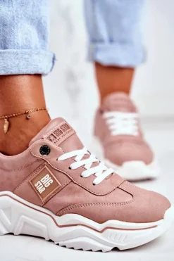 Damskie Sportowe Buty Sneakersy Big Star GG274210 Różowe