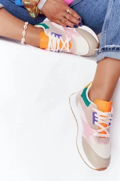 Damskie Sportowe Buty Sneakersy Beżowe After Hours