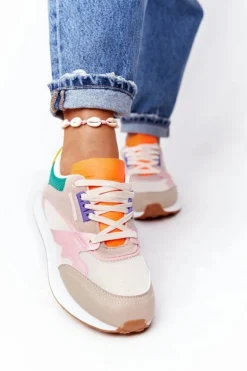 Damskie Sportowe Buty Sneakersy Beżowe After Hours