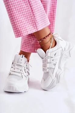 Damskie Sportowe Buty Sneakersy Białe Daren
