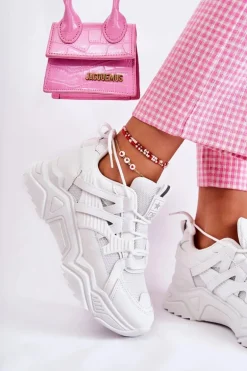 Damskie Sportowe Buty Sneakersy Białe Daren